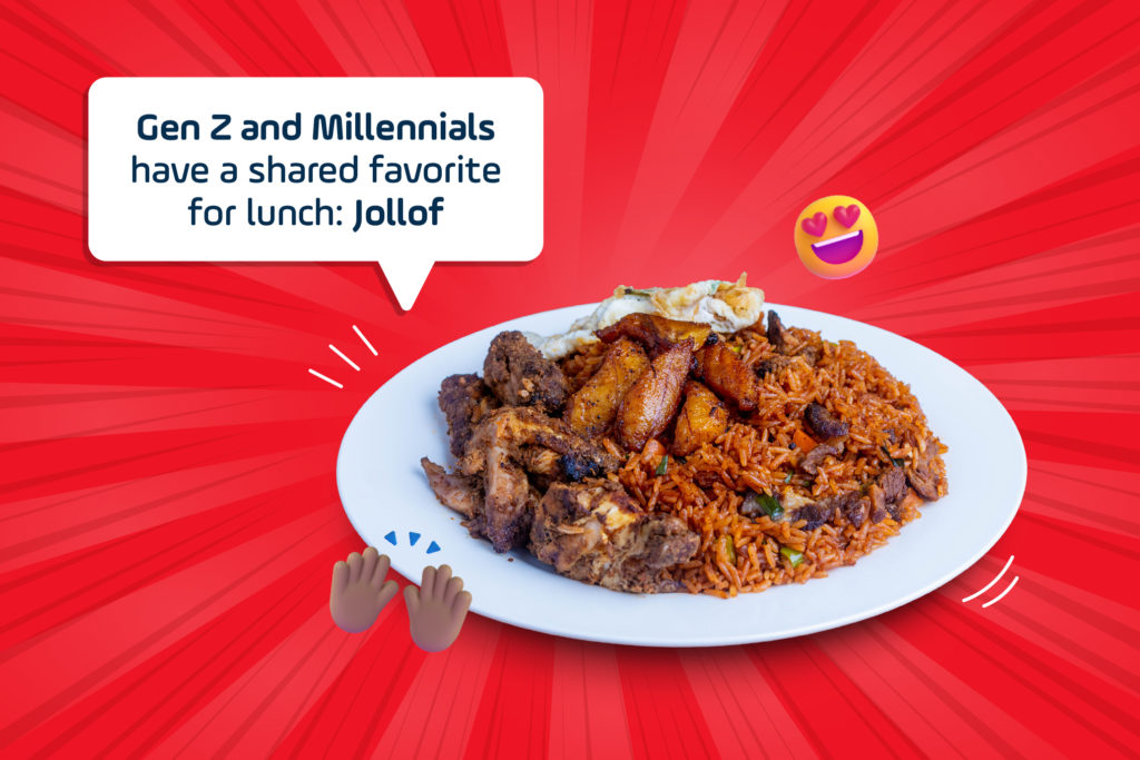 An image of Jollof. Which is a breakfast favorite of both Gen Z and Millennials.